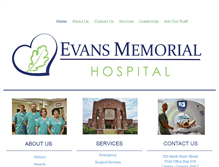 Tablet Screenshot of evansmemorialhospital.org